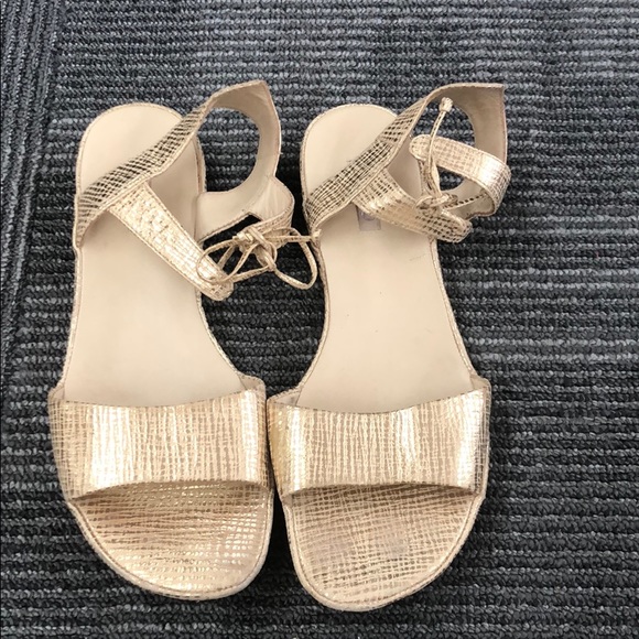 ecco gold sandals